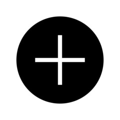 Plus icon isolated on white background