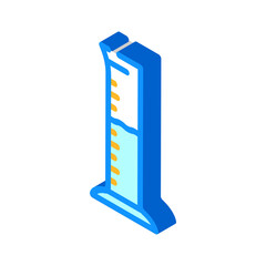 measuring cylinder isometric icon vector. measuring cylinder sign. isolated symbol illustration