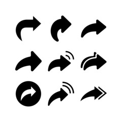 Share icon set isolated on white background