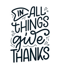 Hand drawn lettering quote about Gratitude. Cool phrase for print and poster design. Inspirational slogan. Vector