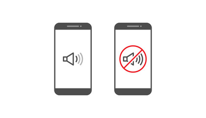 Smartphone and audio sound icon notification vector