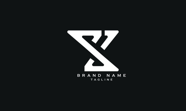 S7, 7S, Abstract initial monogram letter alphabet logo design