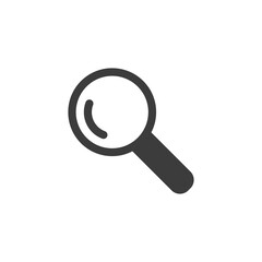 Magnifying glass icon with white background