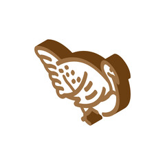 turkey farmland bird isometric icon vector. turkey farmland bird sign. isolated symbol illustration