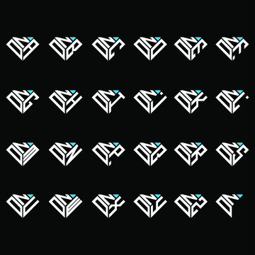 NDA to NDZ letter logo creative design, Multiple triple letter logo design