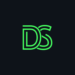 Professional Innovative Initial DS logo. Minimal elegant Monogram. Premium Business Artistic Alphabet symbol and sign
