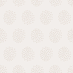 Seamless pattern with dotted circles