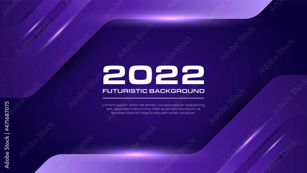 Poster trendy background wallpaper in 2022. futuristic technology background with purple gradient color. ve