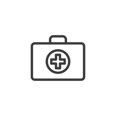 First aid kit icon with white background