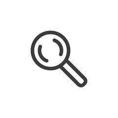 Magnifying glass icon with white background