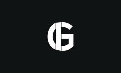 GH lines warp logo design letter icon made vector.