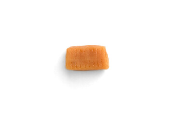 Caramel (toffee) candy isolated on white background.