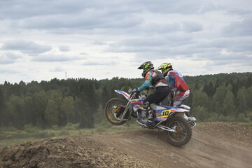 motocross rider on a motorcycle