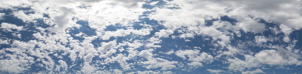 Sky panorama on a sunny day with clouds like Altocumulus in the city of Rio de Janeiro, Brazil.	