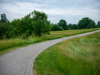 simple asphalt road in perspective