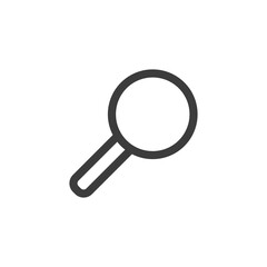 Magnifying glass icon with white background
