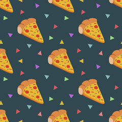 Seamless pattern about pizza