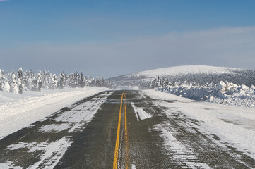 Dalton Highway is a 414-mile road in Alaska beginning north of Fairbanks and ends at Deadhorse near Arctic Ocean. Subject of the first episode of the BBC's  World's Most Dangerous roads.