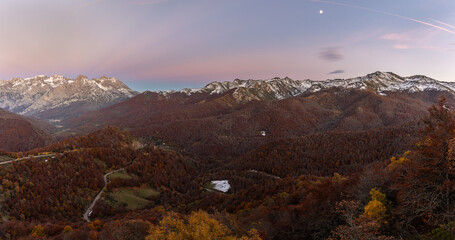 The Picos de Europa, a mountainous massif located in the north of Spain that belongs to the central part of the Cantabrian mountain range. . At present, the Picos de Europa National Park is the second