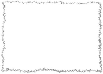 ラフな縁取りの白紙　フレーム