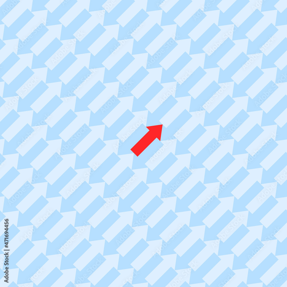 Poster business arrow target direction concept to success background. vector pattern growth way web templat