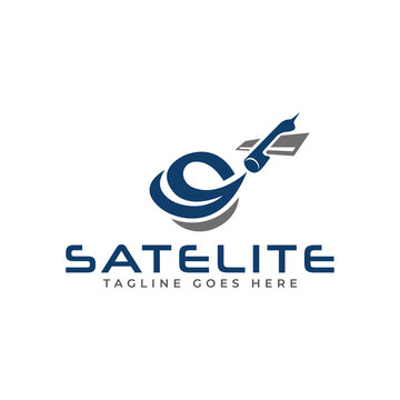 satelite logo template free vector stock design | Technology logo template | tech logo free design | communication logo template