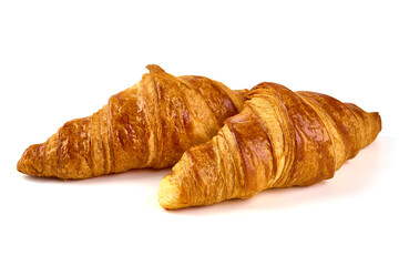 Croissants, isolated on white background.