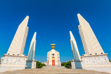 Democracy monument with blue sky in Bangkok