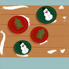 Christmas cookies on the table 