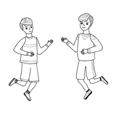 two children fighting