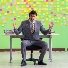 Businessman with many conflicting priorities