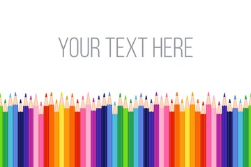 Colored pencil vector border
