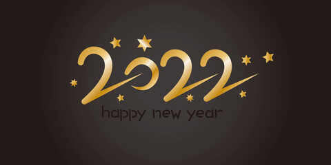 Fototapeta na wymiar New year illustration on black background. Happy new year vector for banner, card, frame, template and graphic design. Vector illustration. 2022 New year.