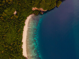  Koh Phi Phi Thailand, Turquoise clear water Thailand Koh Pi Pi, Scenic aerial view of Koh Phi Phi...