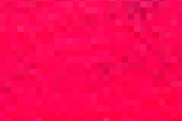 Dark pink background. Geometric texture of burgundy squares. Abstract pixel crimson backdrop for branding, calendar, card, banner, cover, space for your design or text.