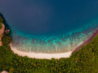  Koh Phi Phi Thailand, Turquoise clear water Thailand Koh Pi Pi, Scenic aerial view of Koh Phi Phi...