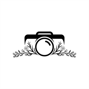 Beauty photography logo, Botanical photography logo vector