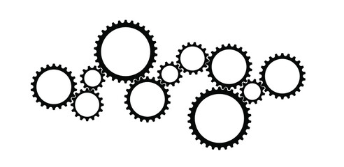 black and white gears