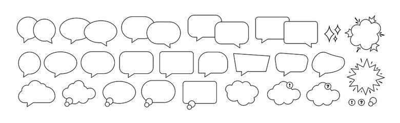 set of speech bubbles	