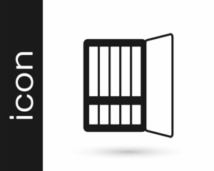 Black Cigarette case icon isolated on white background. Tobacco sign. Smoking symbol. Vector