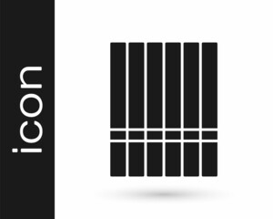 Black Cigarette icon isolated on white background. Tobacco sign. Smoking symbol. Vector