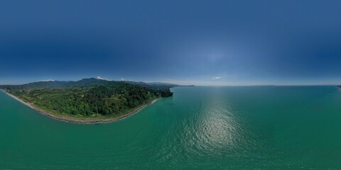 360 panorama beautiful seascape, aerial view