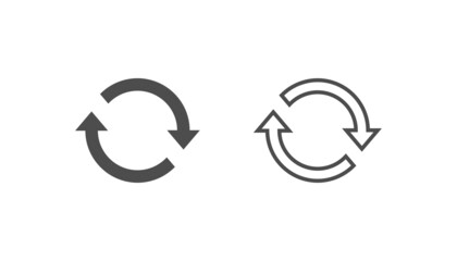 Sync or restart icon sign vector design