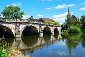 Fototapeta na wymiar English Bridge River Severn Shrewsbury Shropshire England