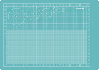 Vector Paper template Design, Format A4 Metric 297x210mm. Grid template for sketch and technical drawing.