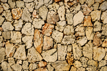 Fence of caliche background. Rock pattern.