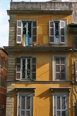 A building with LGBT flag