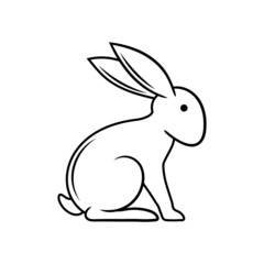 rabbit icon design template vector isolated illustration