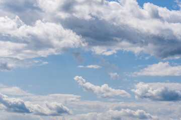 white clouds and blue sky, background.