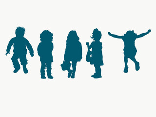 silhouettes of  group 